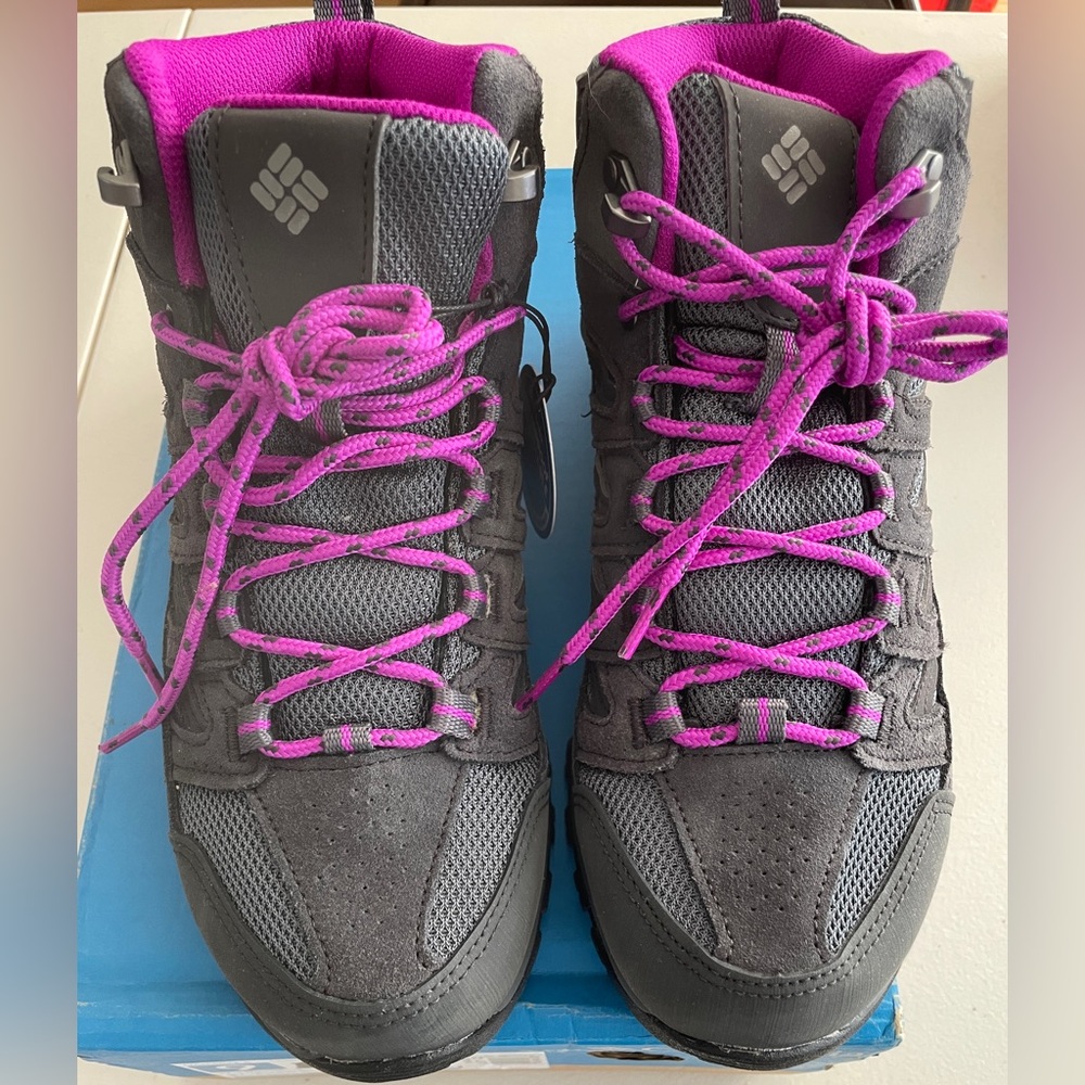 Columbia Women's Gray and Purple Hiking Boots